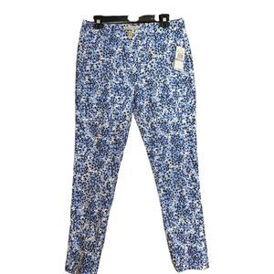 MICHAEL KORS Cropped Blue White Floral Print Jeans Women’s Size 6